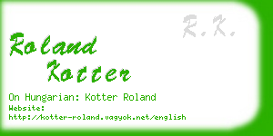 roland kotter business card